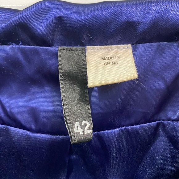 Hip-length zipped hooded jacket with metallic sheen - Picture 2 of 5